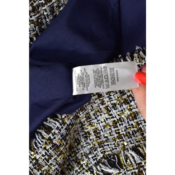 NEW Women Dress Ann Taylor Loft Size 8 Straight Ruffles Sleevless Multicolor - Picture 6 of 8